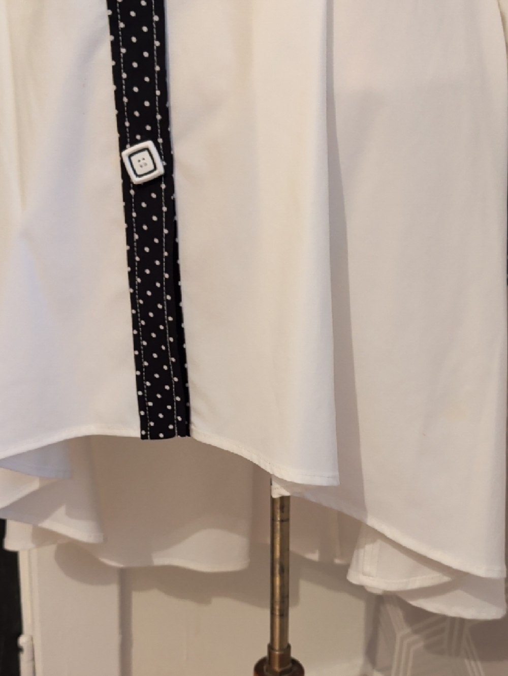 Joseph Ribkoff Black with White Polka Dot Lined Garment - Picture 5 of 7